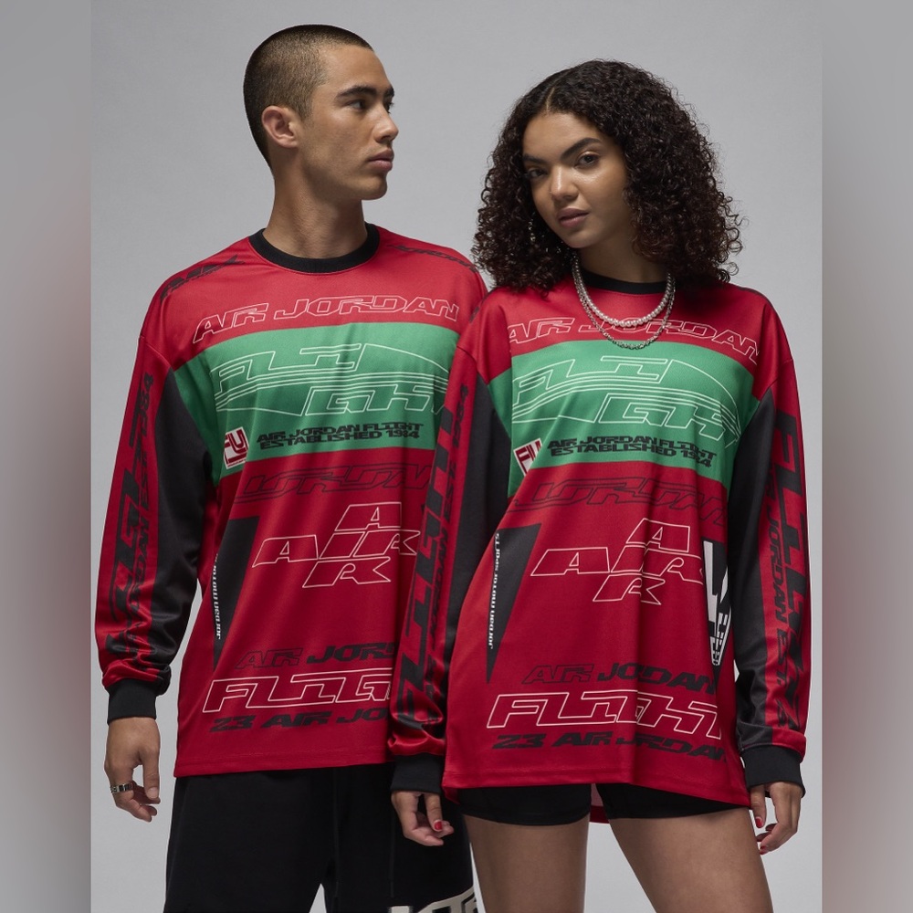 Jordan Men's MVP Printed Longsleeve Tee - Red/Black